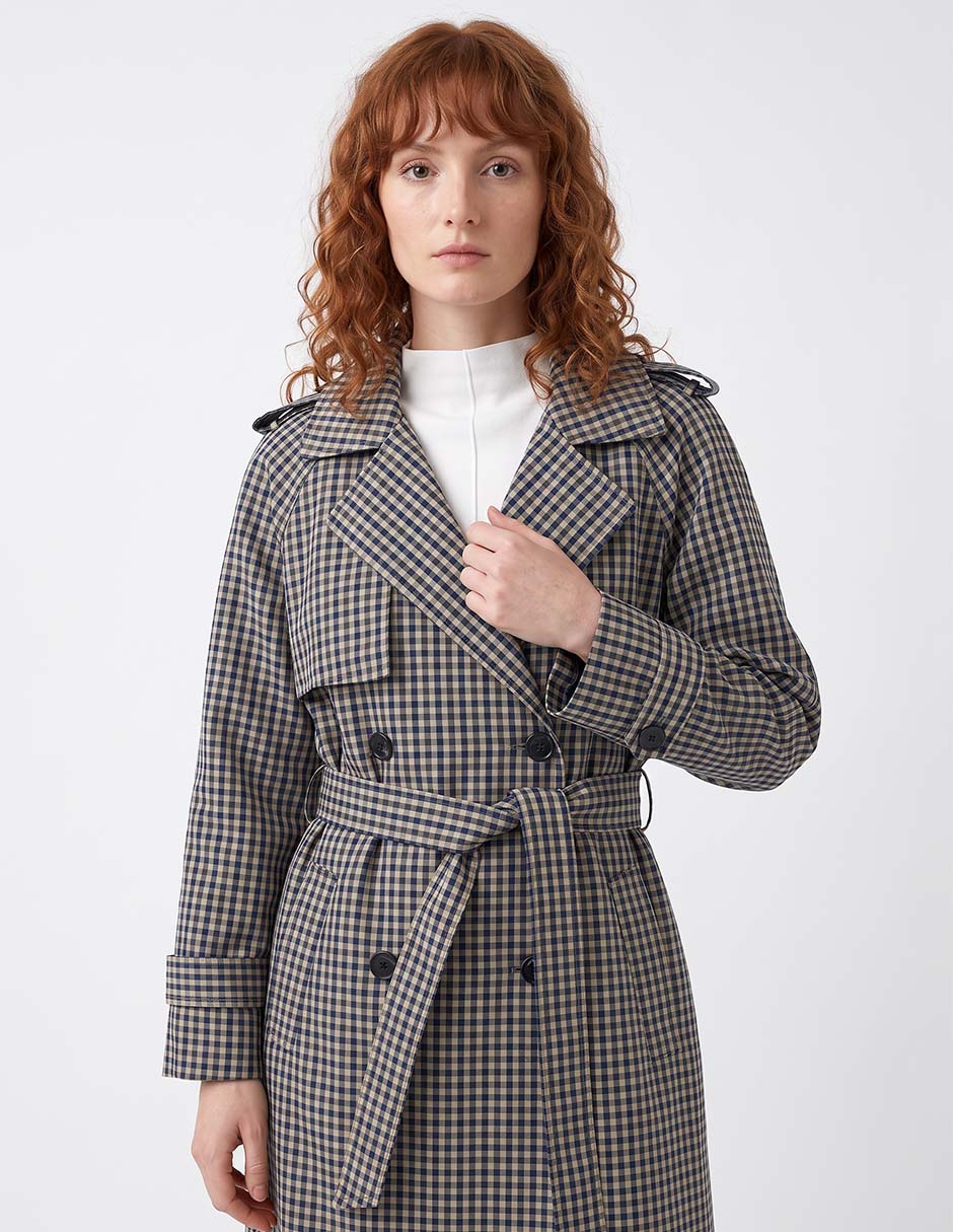 Gabardina con bolsillos para mujer