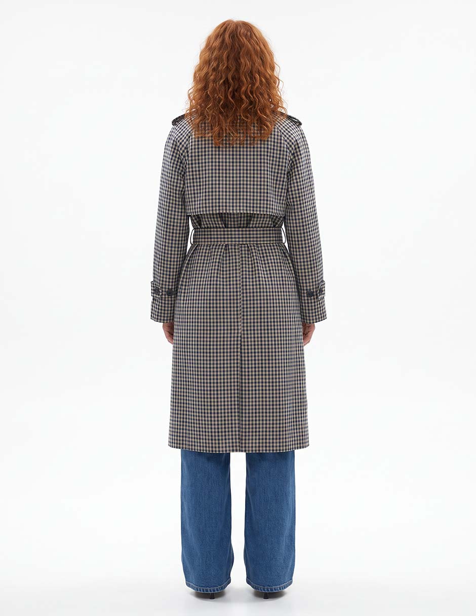 Gabardina con bolsillos para mujer