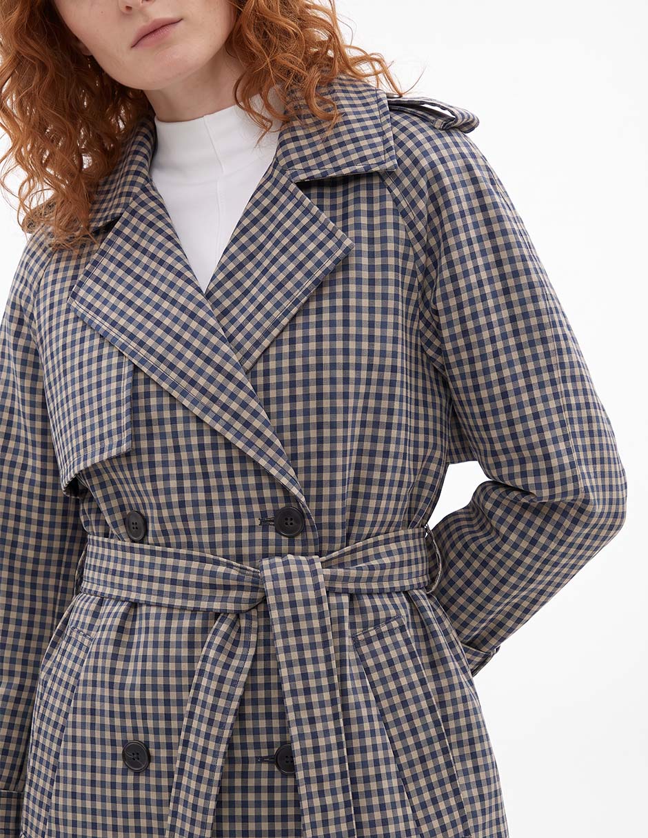 Gabardina con bolsillos para mujer