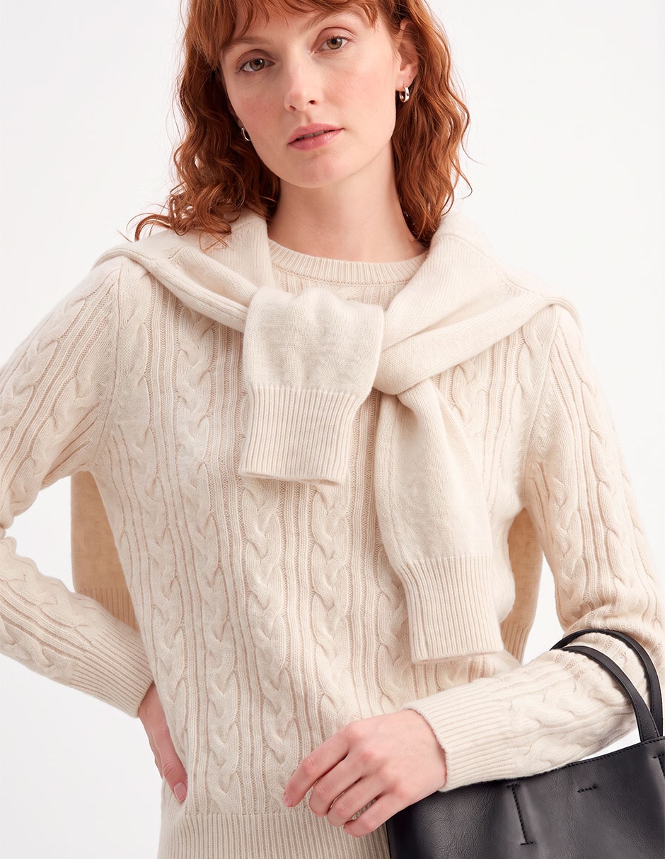 Suéter cuello redondo para mujer 2