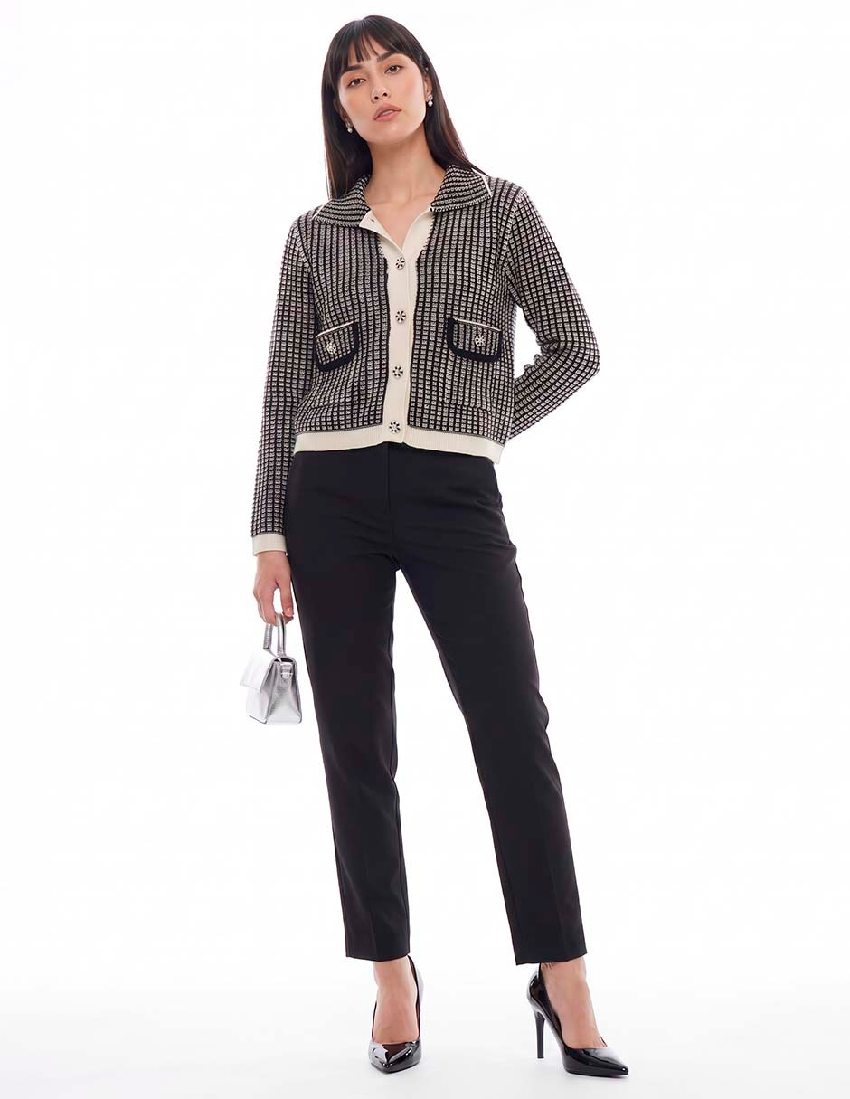 Suéter cuello camisero para mujer 3