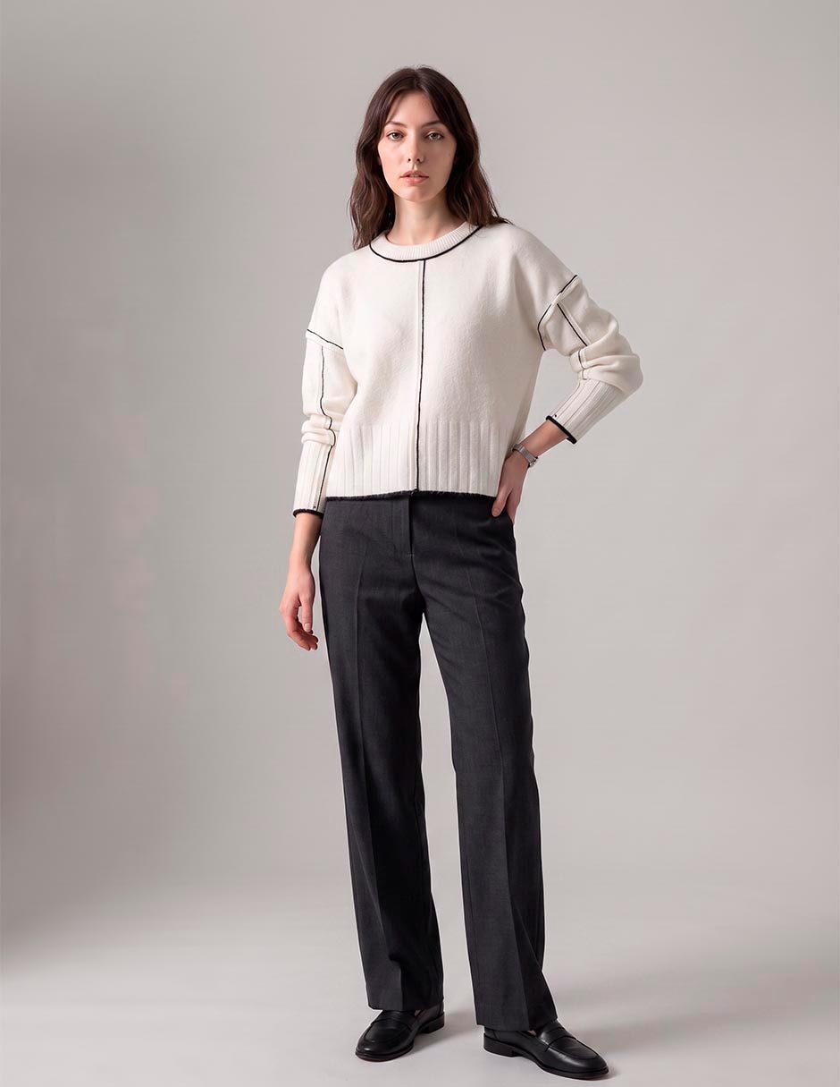Suéter cuello redondo para mujer 3