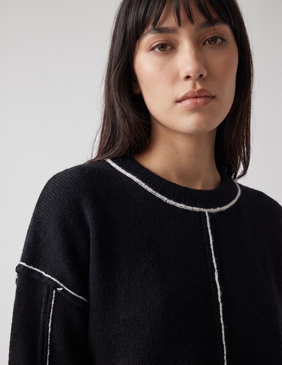 Suéter cuello redondo para mujer 6