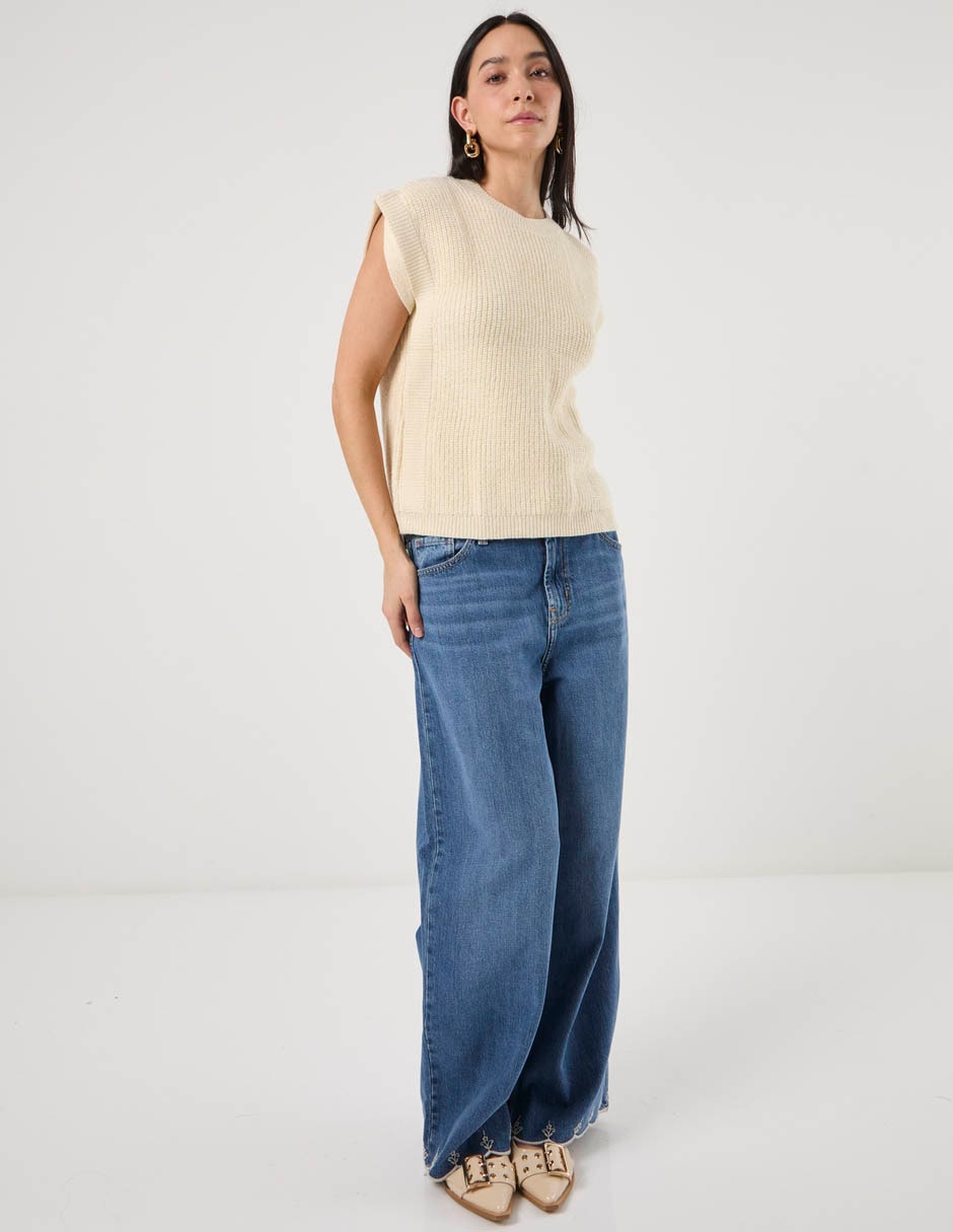 Suéter cuello redondo para mujer 3