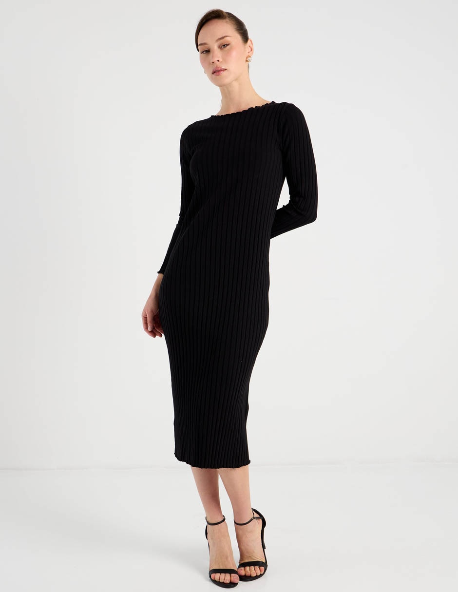 Vestido midi casual Contempo para mujer