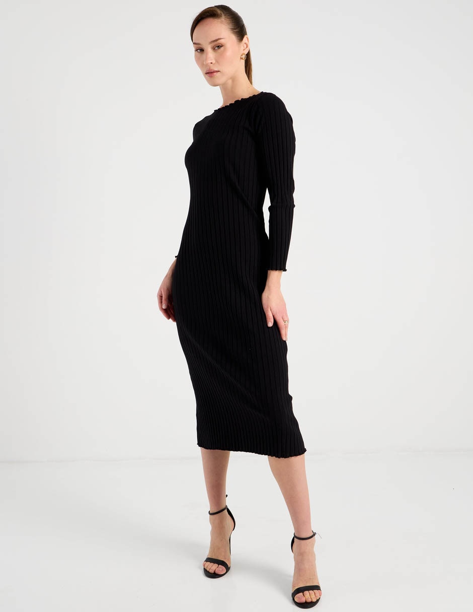 Vestido midi casual Contempo para mujer