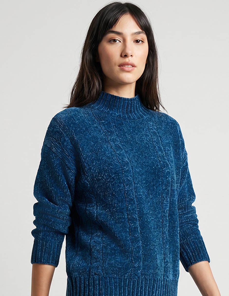 Suéter cuello alto para mujer