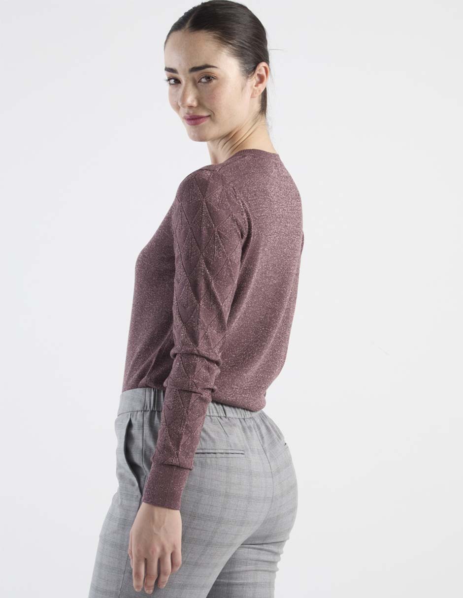 Suéter cuello redondo para mujer 2
