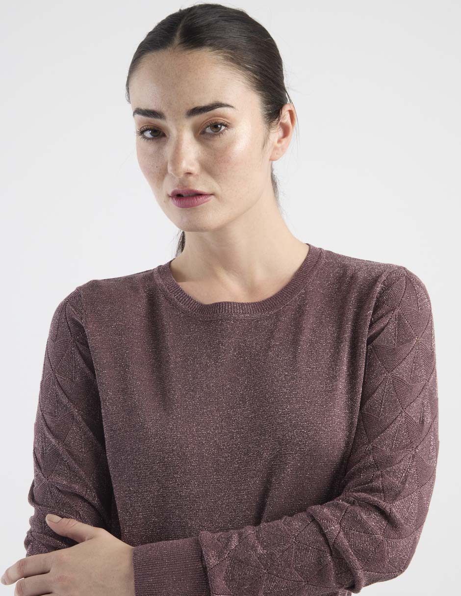 Suéter cuello redondo para mujer 4