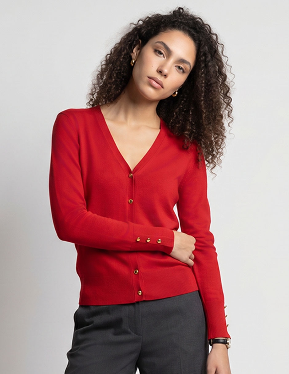 Suéter cuello v para mujer