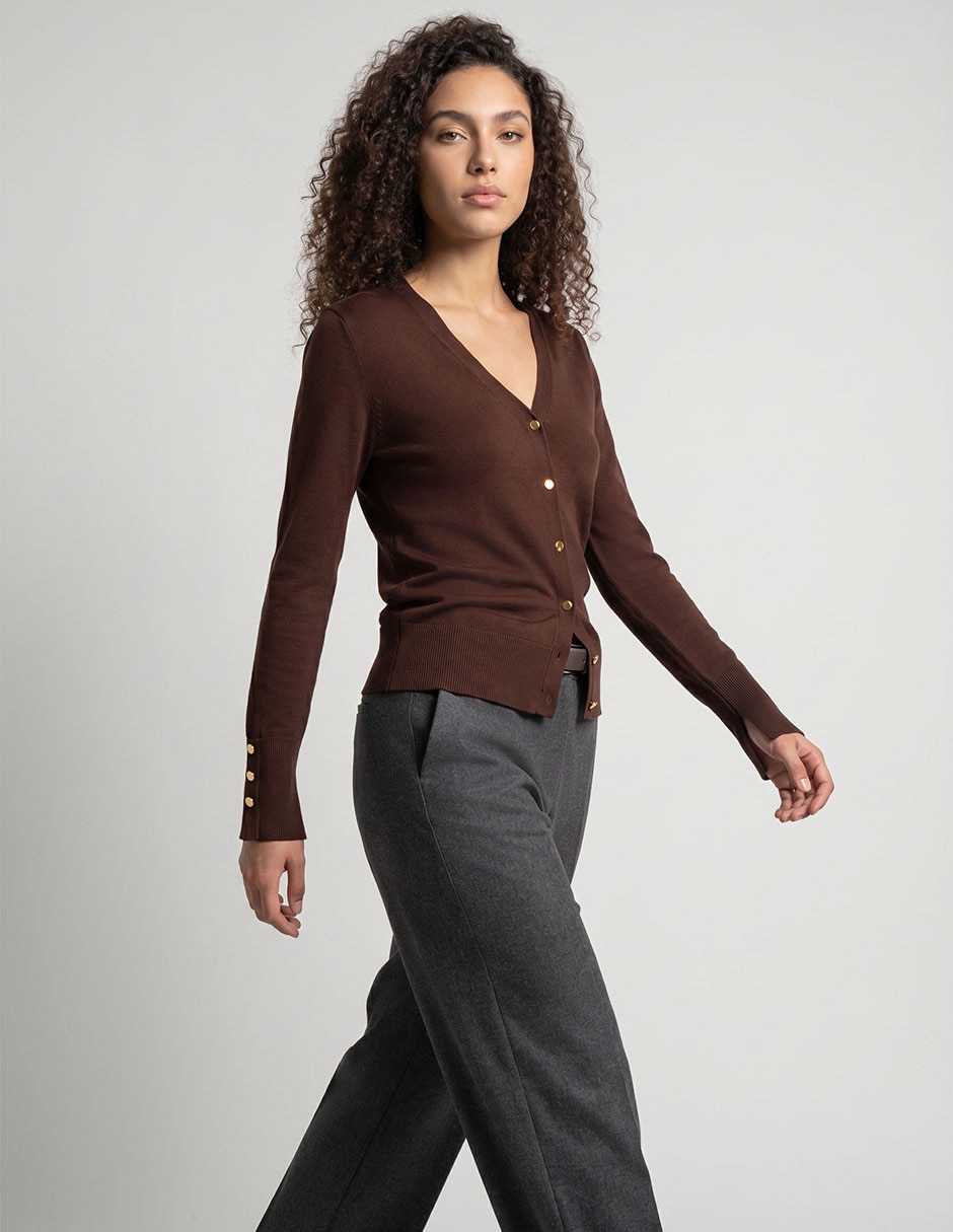 Suéter cuello v para mujer