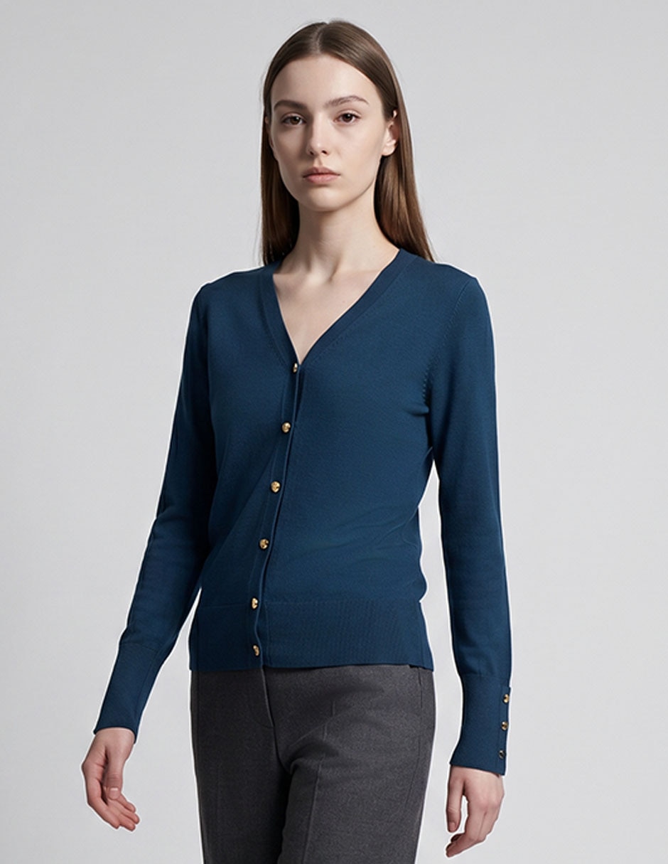 Suéter cuello V para mujer 1