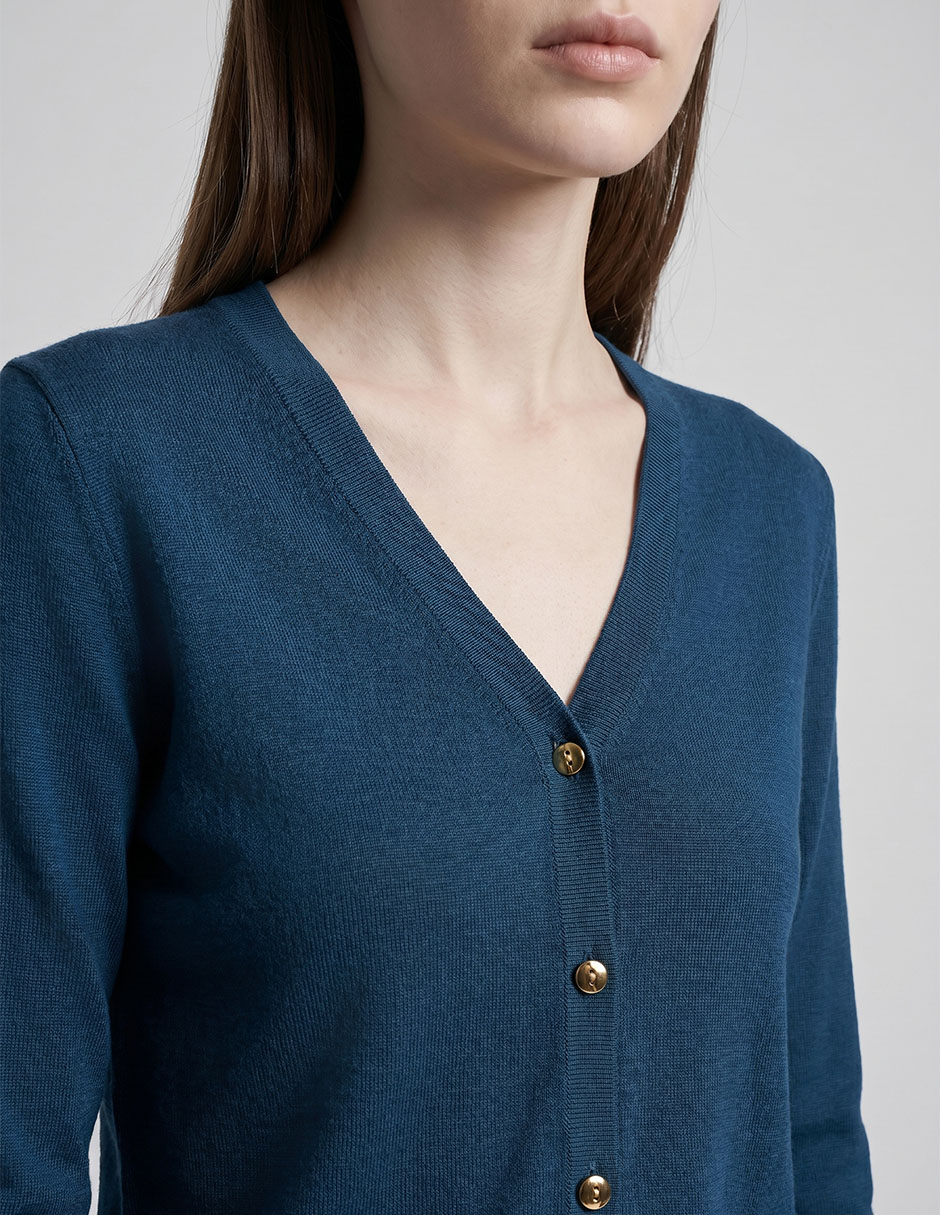 Suéter cuello V para mujer 2