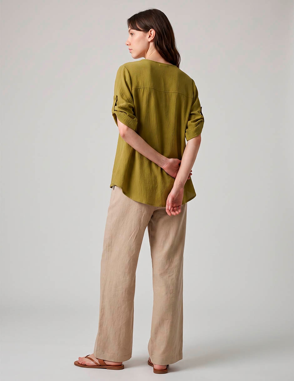 Blusa manga al codo para mujer 4