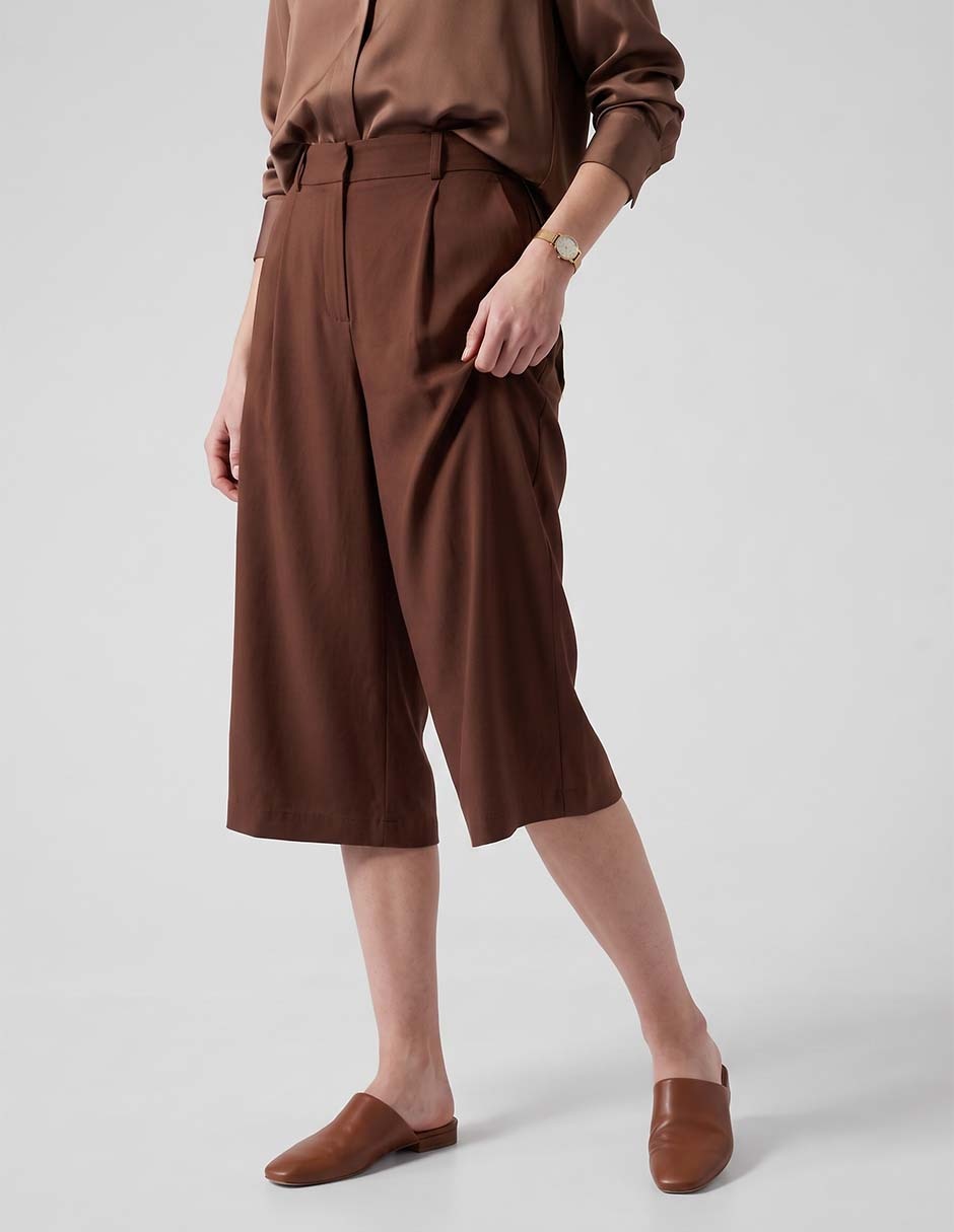 Pantalón coulotte wide leg para mujer Pantalón coulotte wide leg para mujer