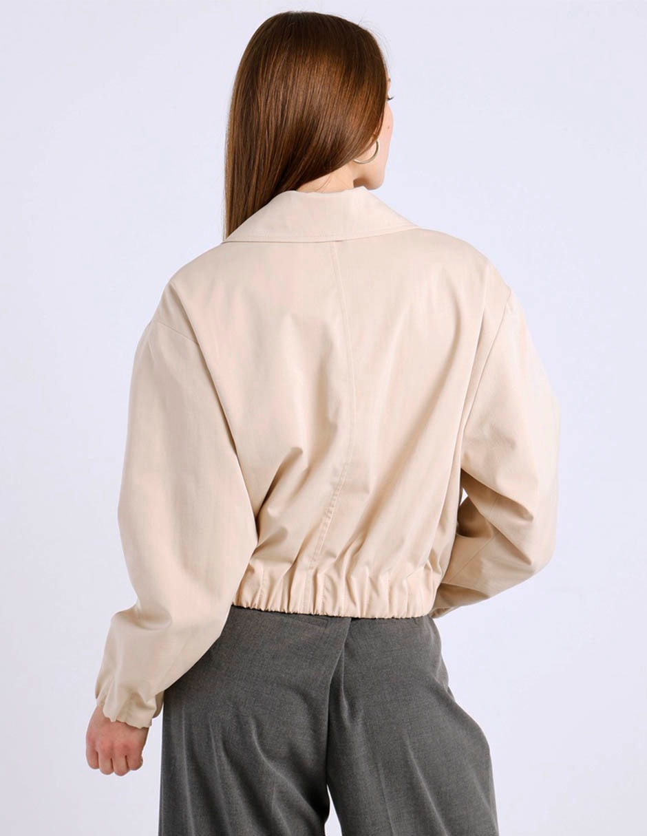 Gabardina con bolsillos contempo para mujer