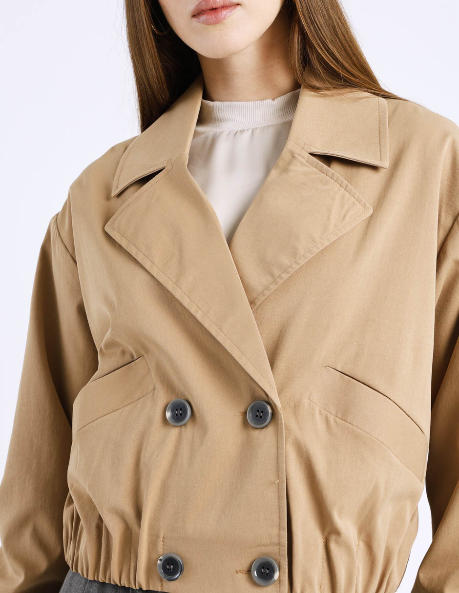 Gabardina con bolsillos para mujer 5