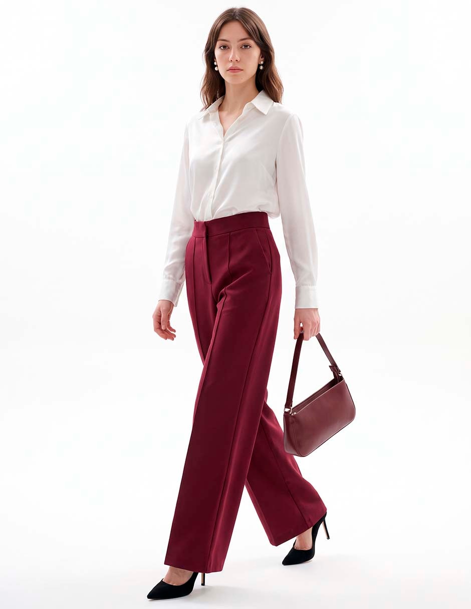 Legging cintura alta con broche y cierre para mujer