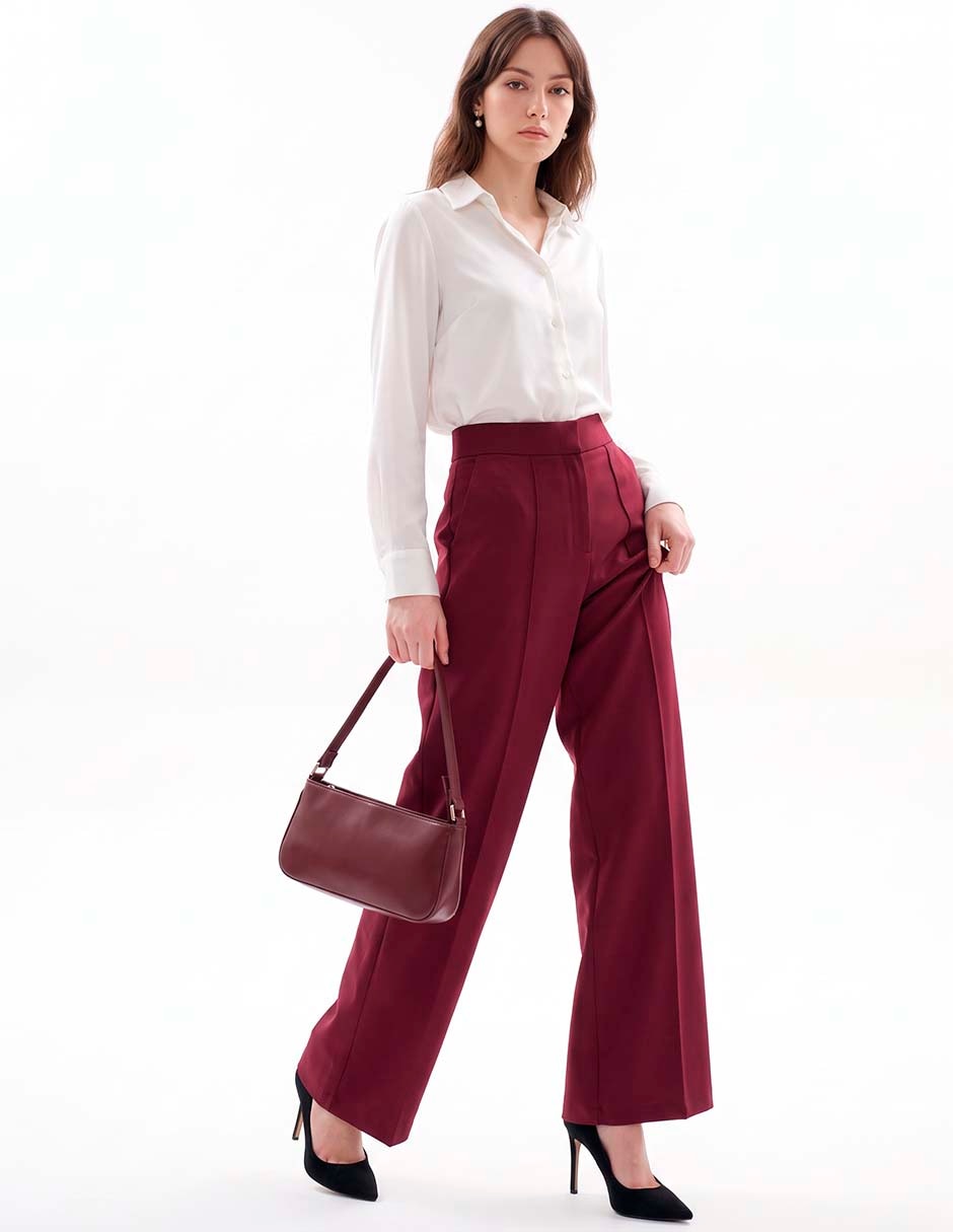Legging cintura alta con broche y cierre para mujer