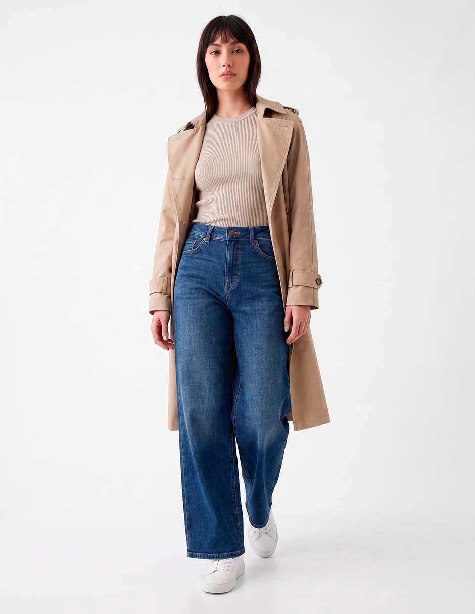 Jeans boyfriend a la cintura para mujer 3