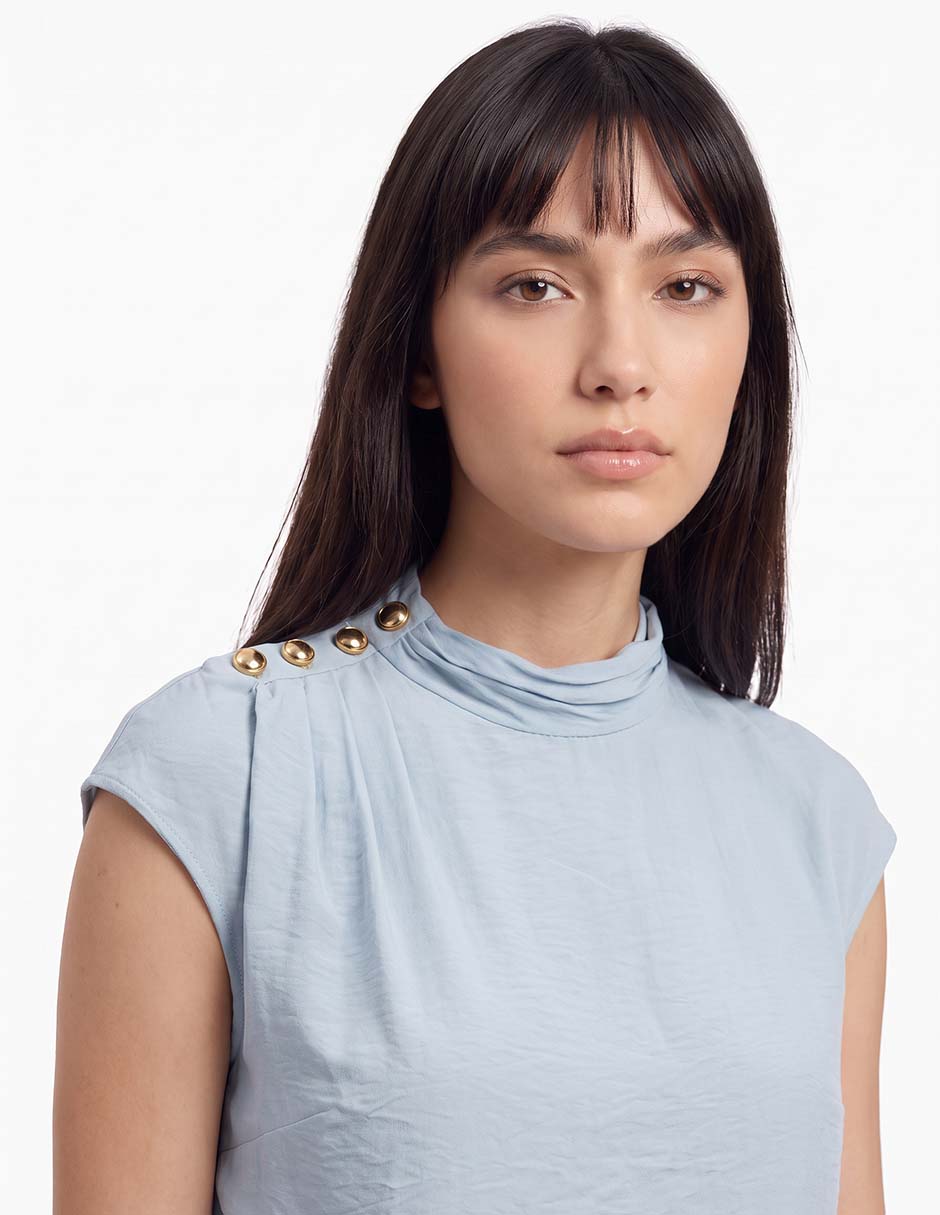 Blusa manga corta para mujer 4